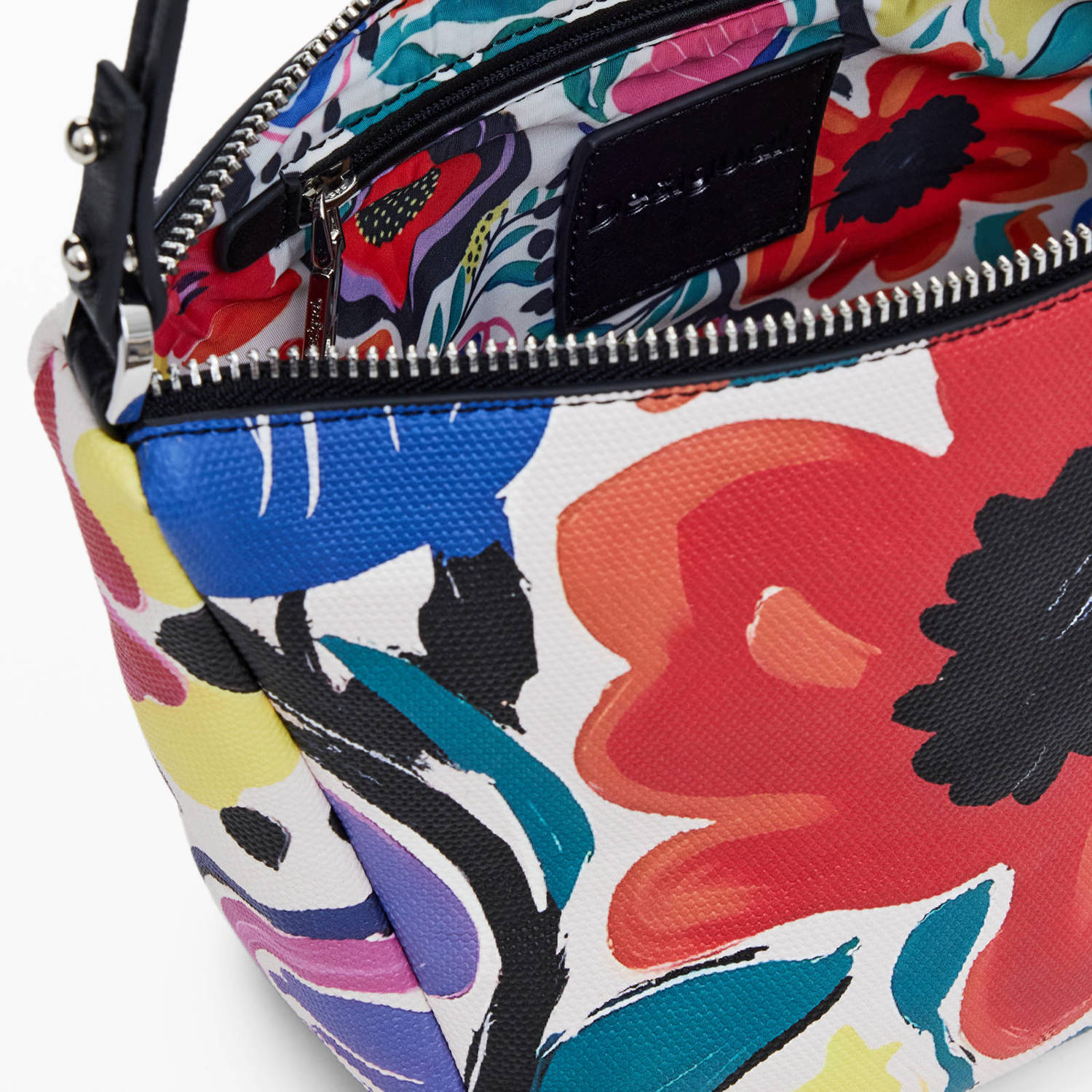 Desigual schoudertas met bloemenprint multi