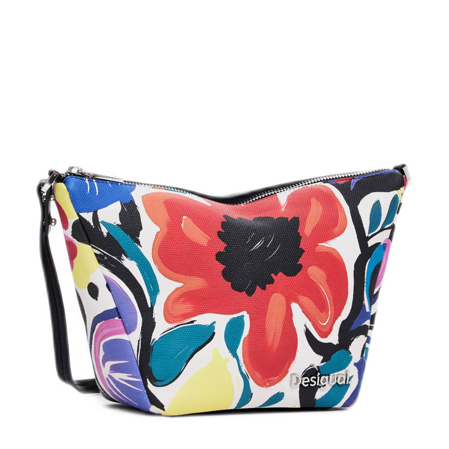 Desigual schoudertas met bloemenprint multi