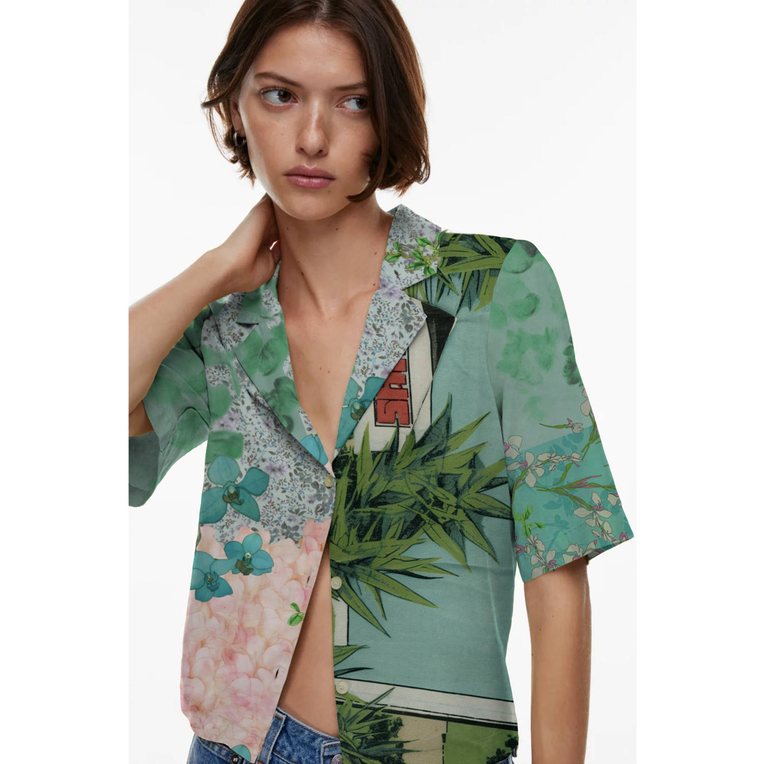 Desigual blouse turquoise