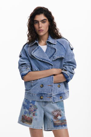 trenchcoat light blue denim