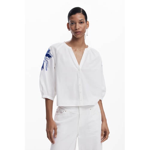 Desigual blouse wit afbeelding