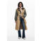 Desigual trenchcoat met bombermouwen beige