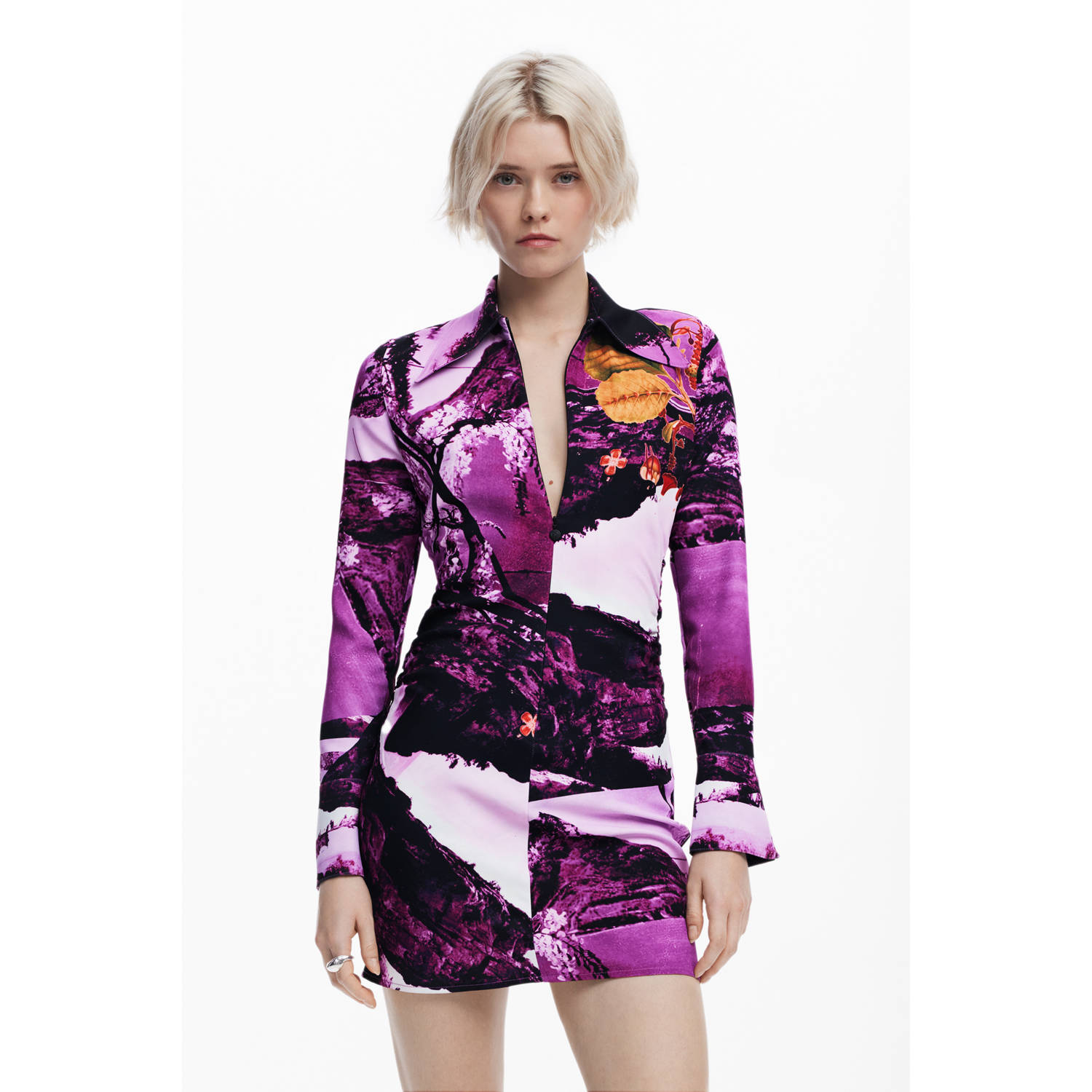 Desigual mini jurk paars