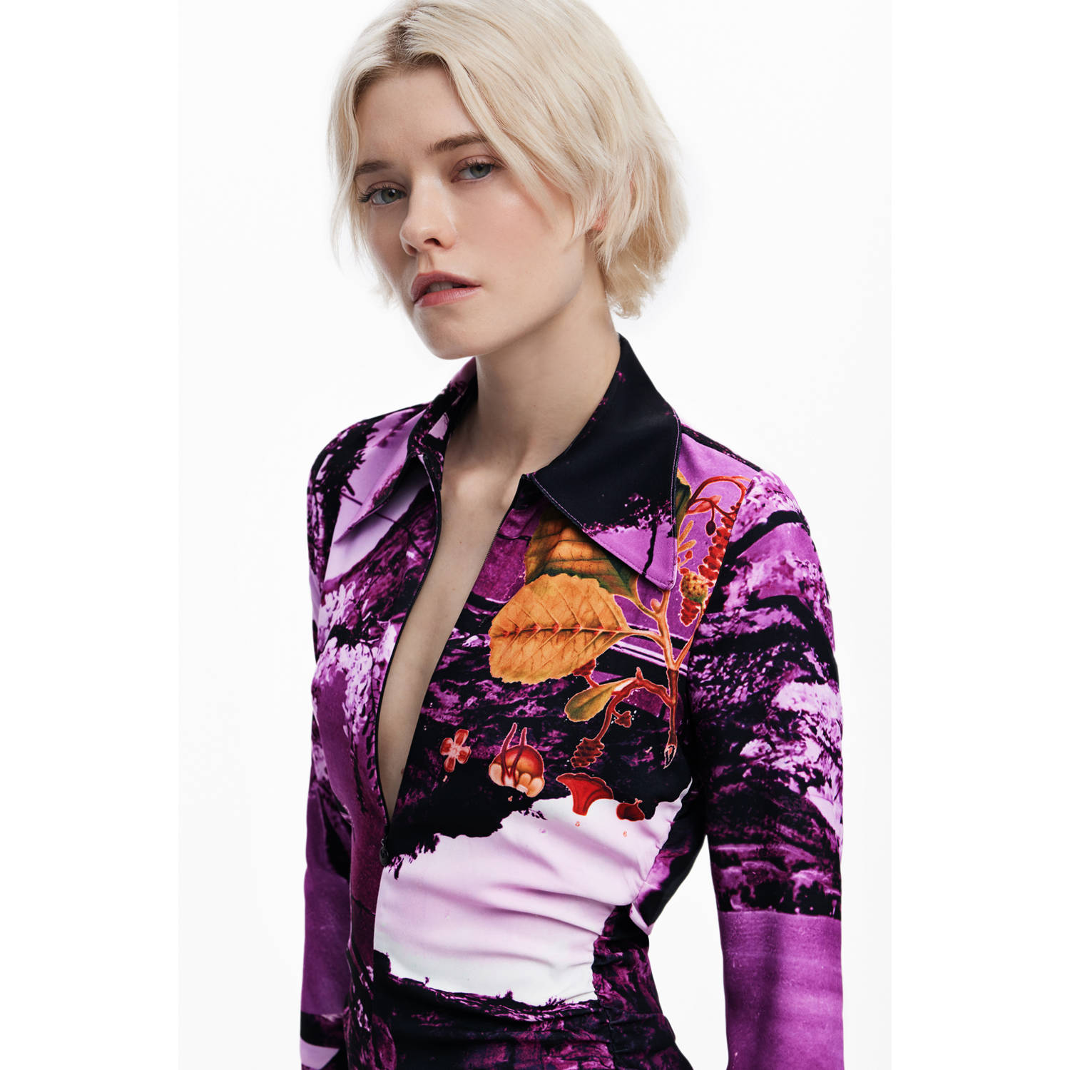 Desigual mini jurk paars