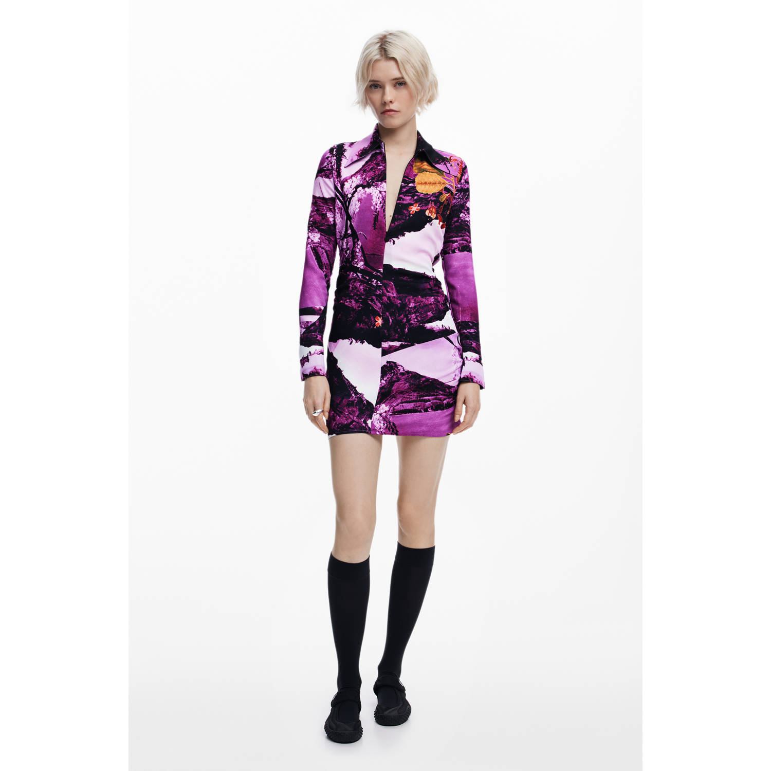 Desigual mini jurk paars