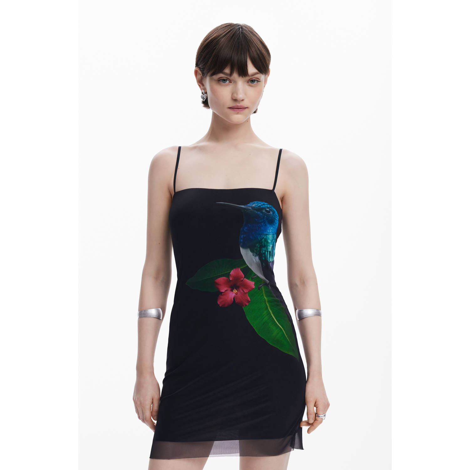 Desigual strandjurk zwart multi