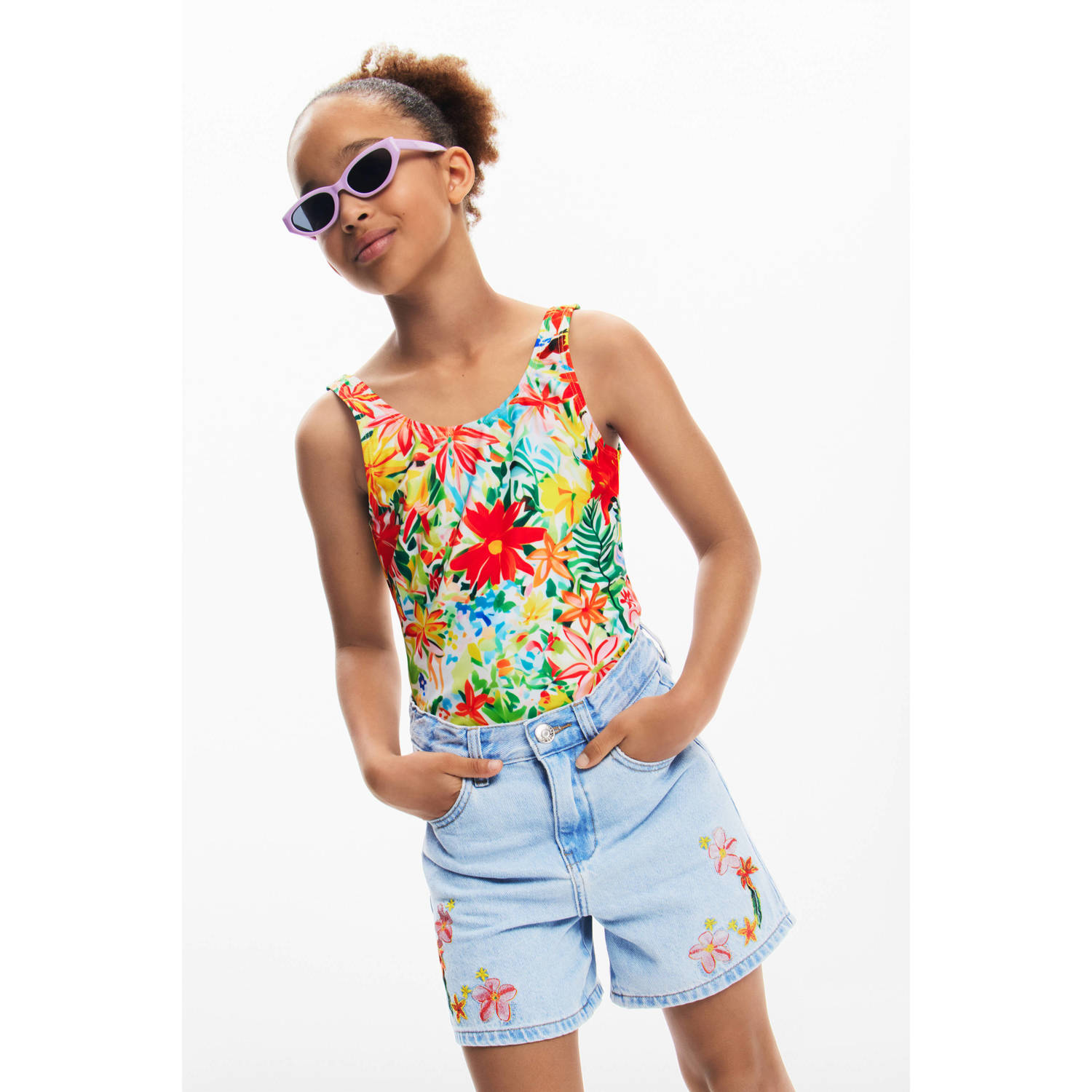 Desigual denim short light blue denim