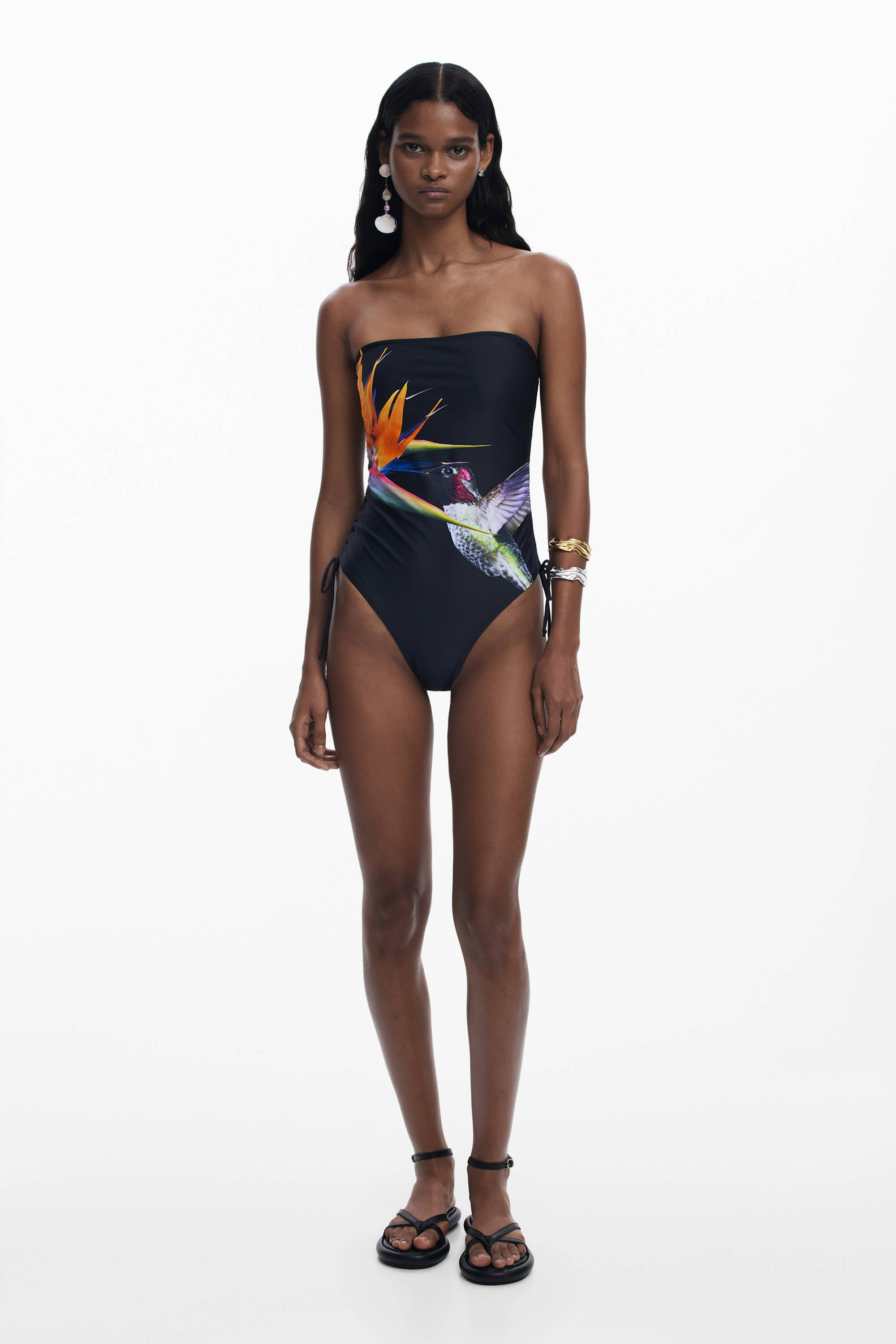 Desigual strapless badpak wit | wehkamp