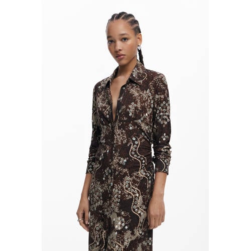 Desigual midi jurk bruin afbeelding