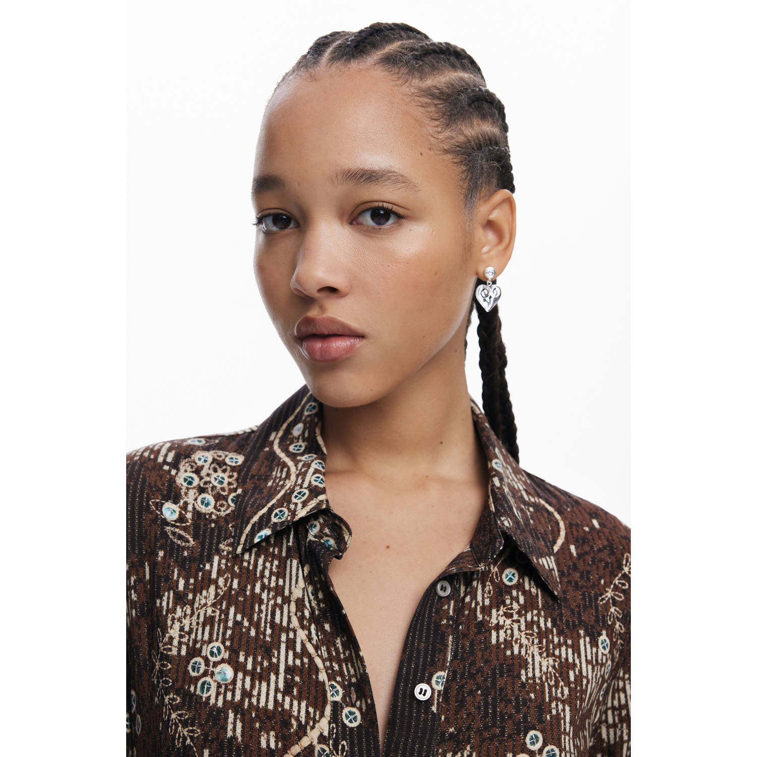 Desigual midi jurk bruin