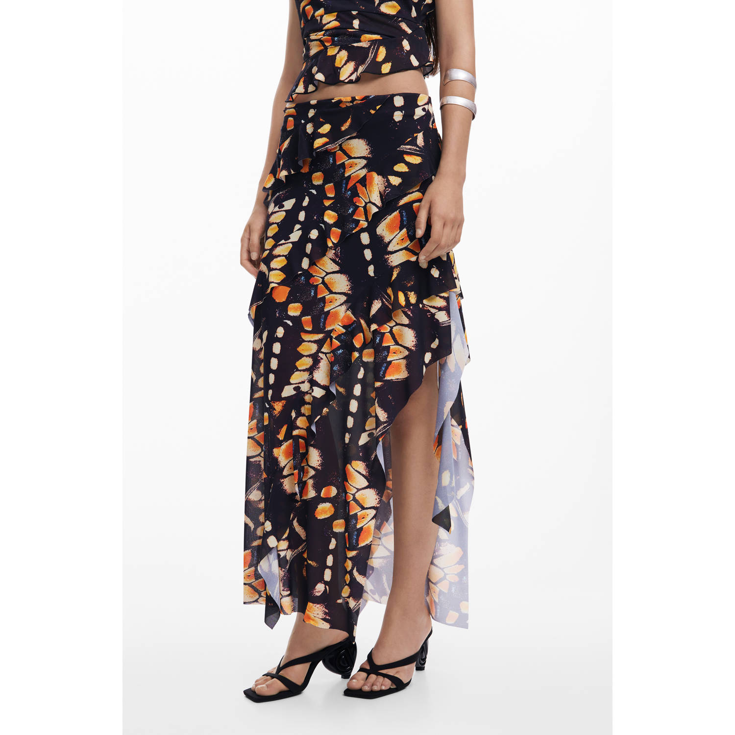 Desigual maxi rok zwart
