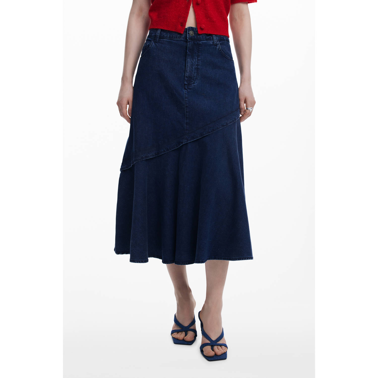 Desigual denim spijkerrok dark blue denim