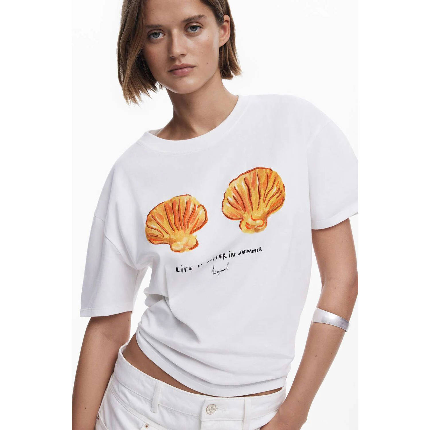 Desigual T-shirt ecru