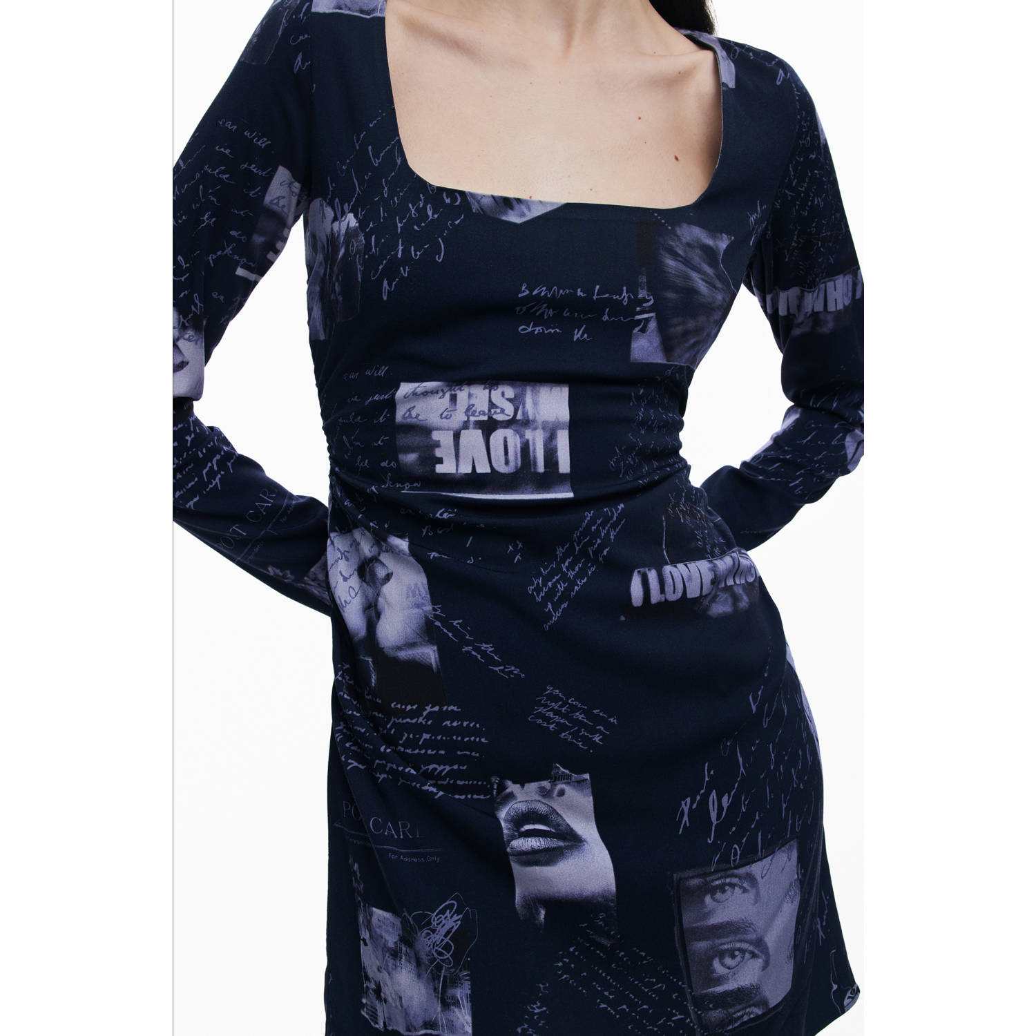 Desigual korte jurk donkerblauw