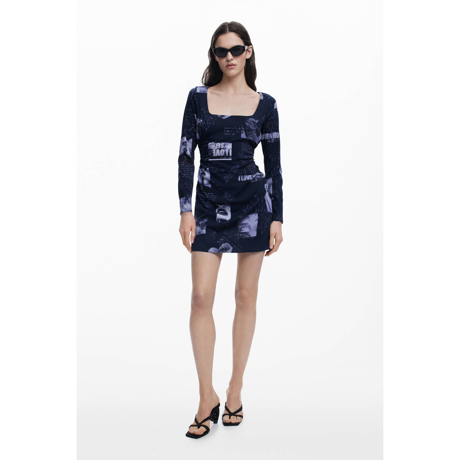 Desigual korte jurk donkerblauw