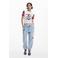 Desigual barrel low waist casual broek light blue denim