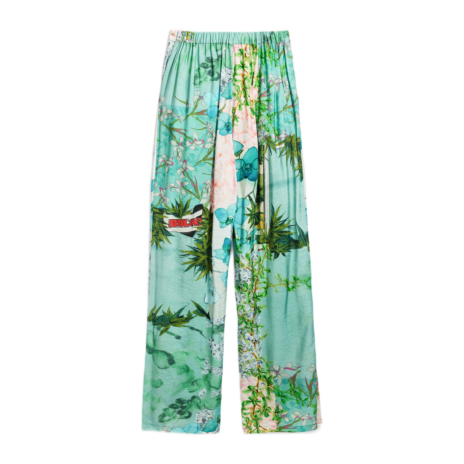 Desigual wide leg high waist broek multi