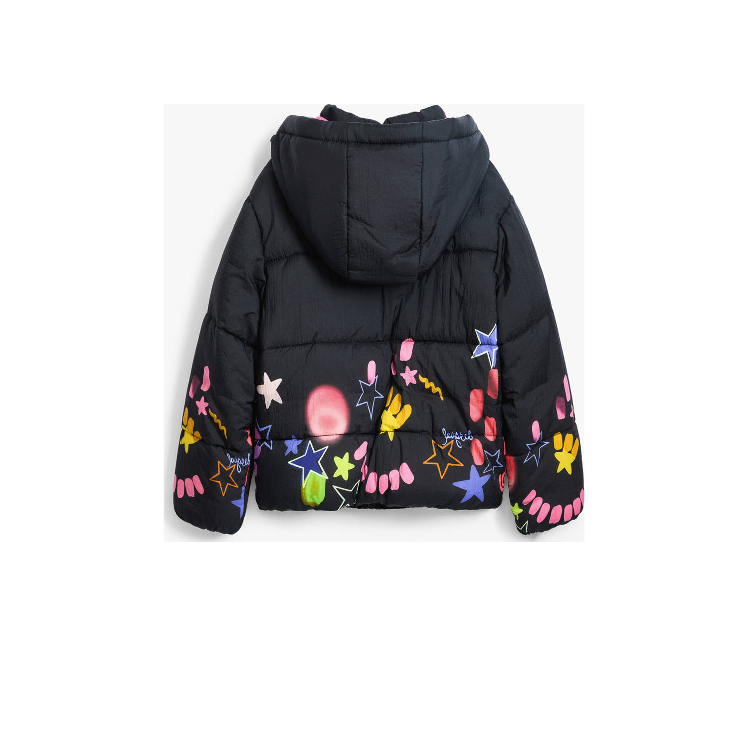 Desigual gewatteerde jas zwart
