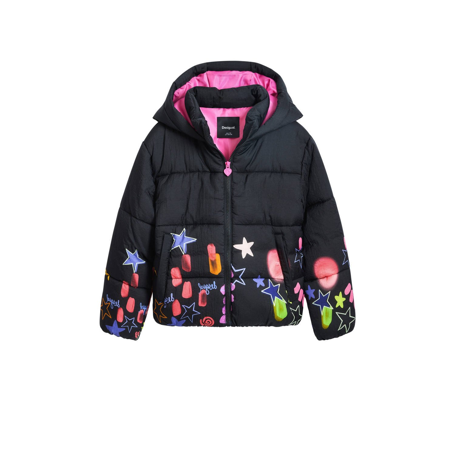 Desigual gewatteerde jas zwart