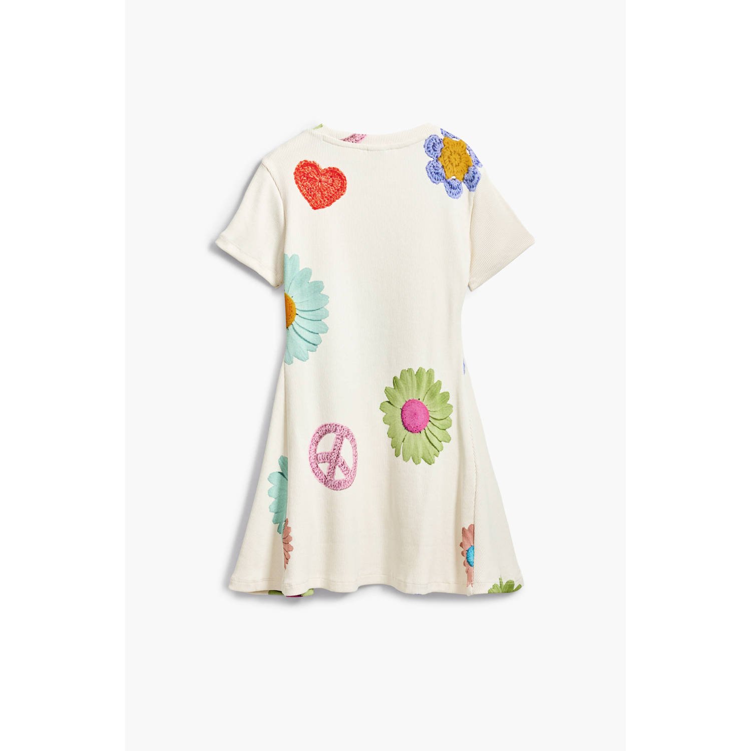 Desigual korte jurk ecru