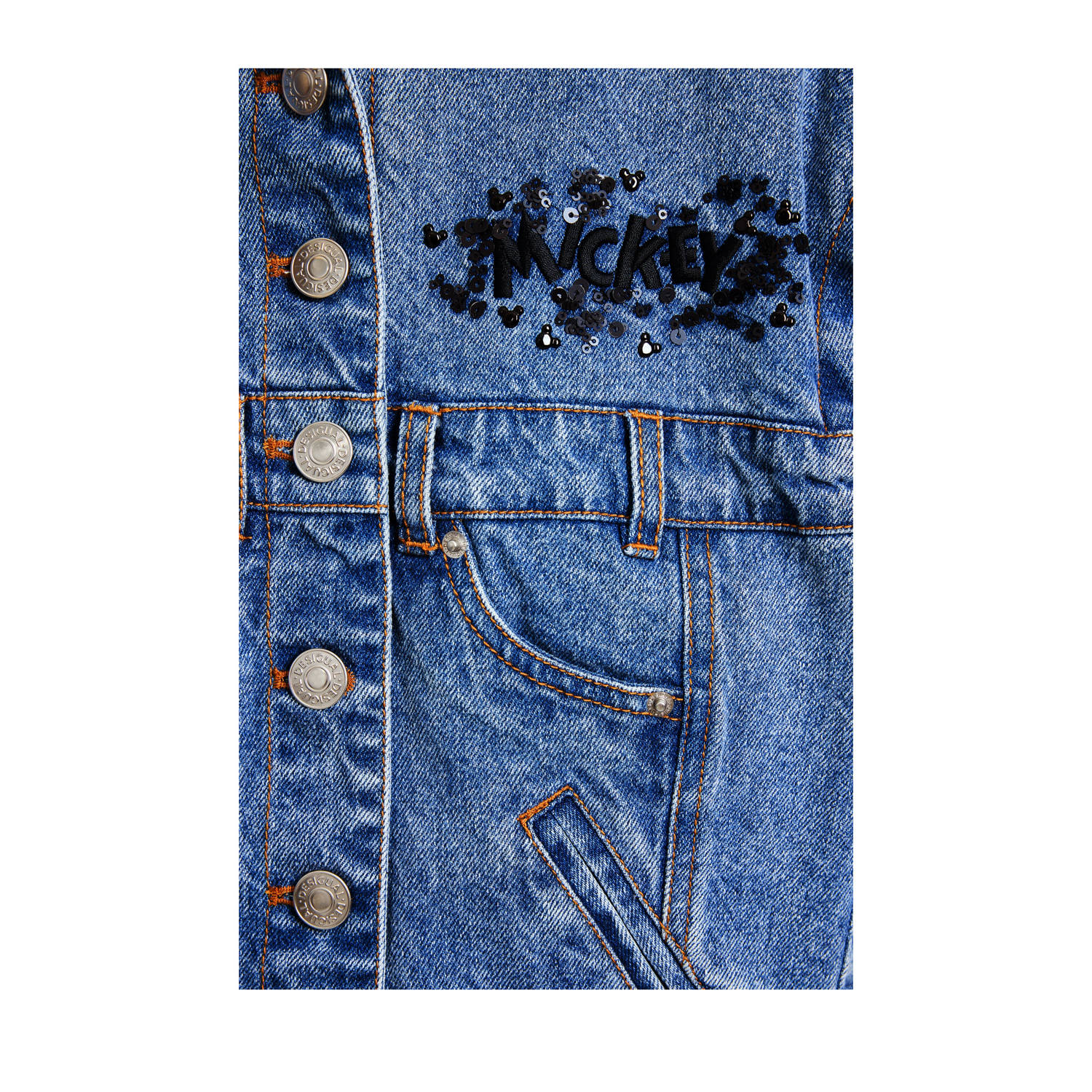 Desigual Minnie Mouse spijkerjas light blue denim