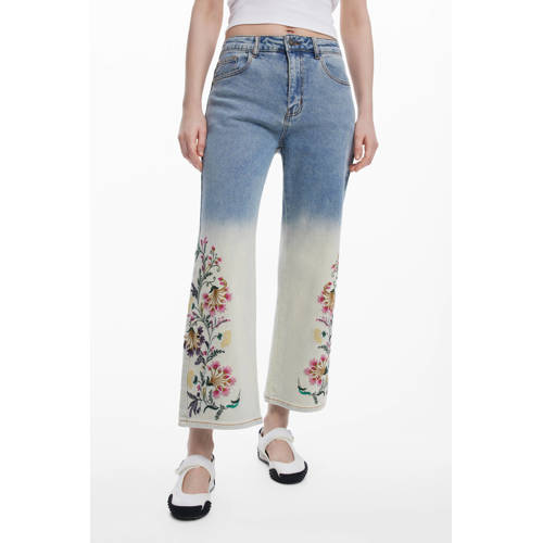 Desigual cropped jeans light blue denim afbeelding