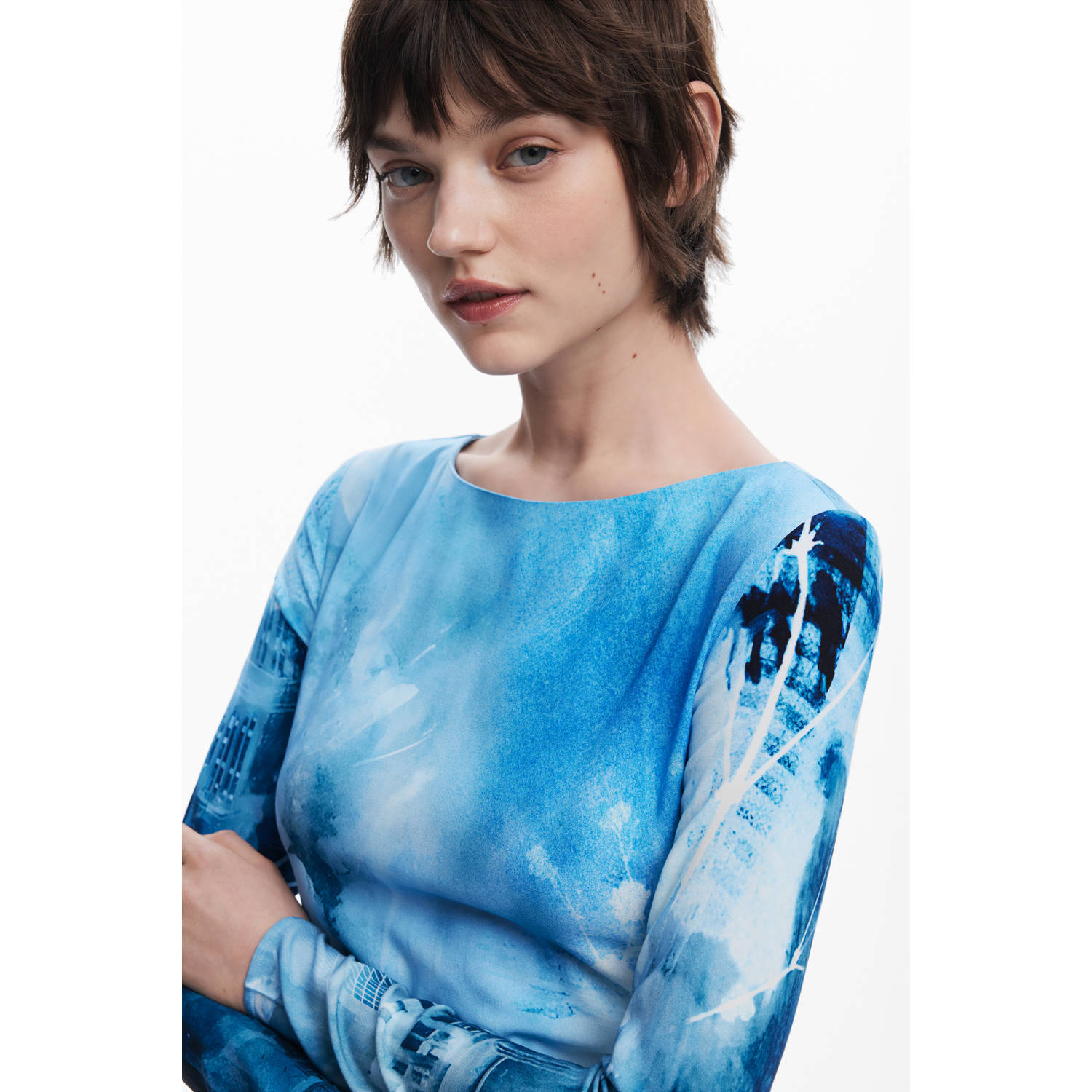 Desigual midi jurk blauw