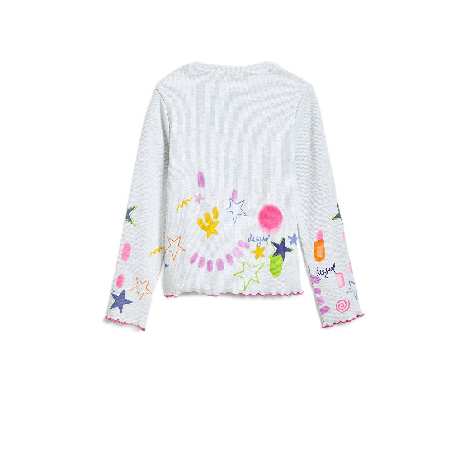 Desigual longsleeve lichtgrijs