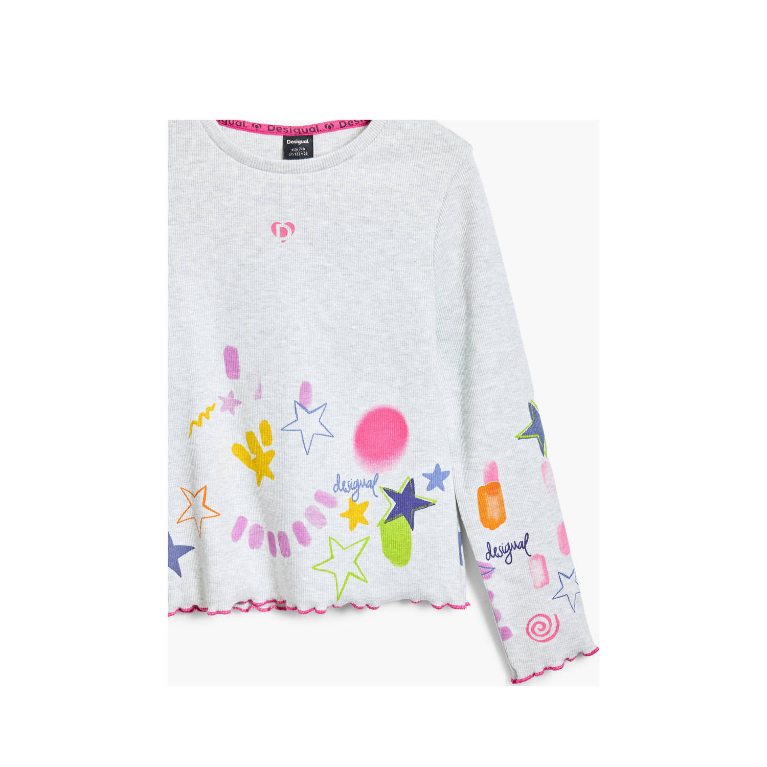 Desigual longsleeve lichtgrijs