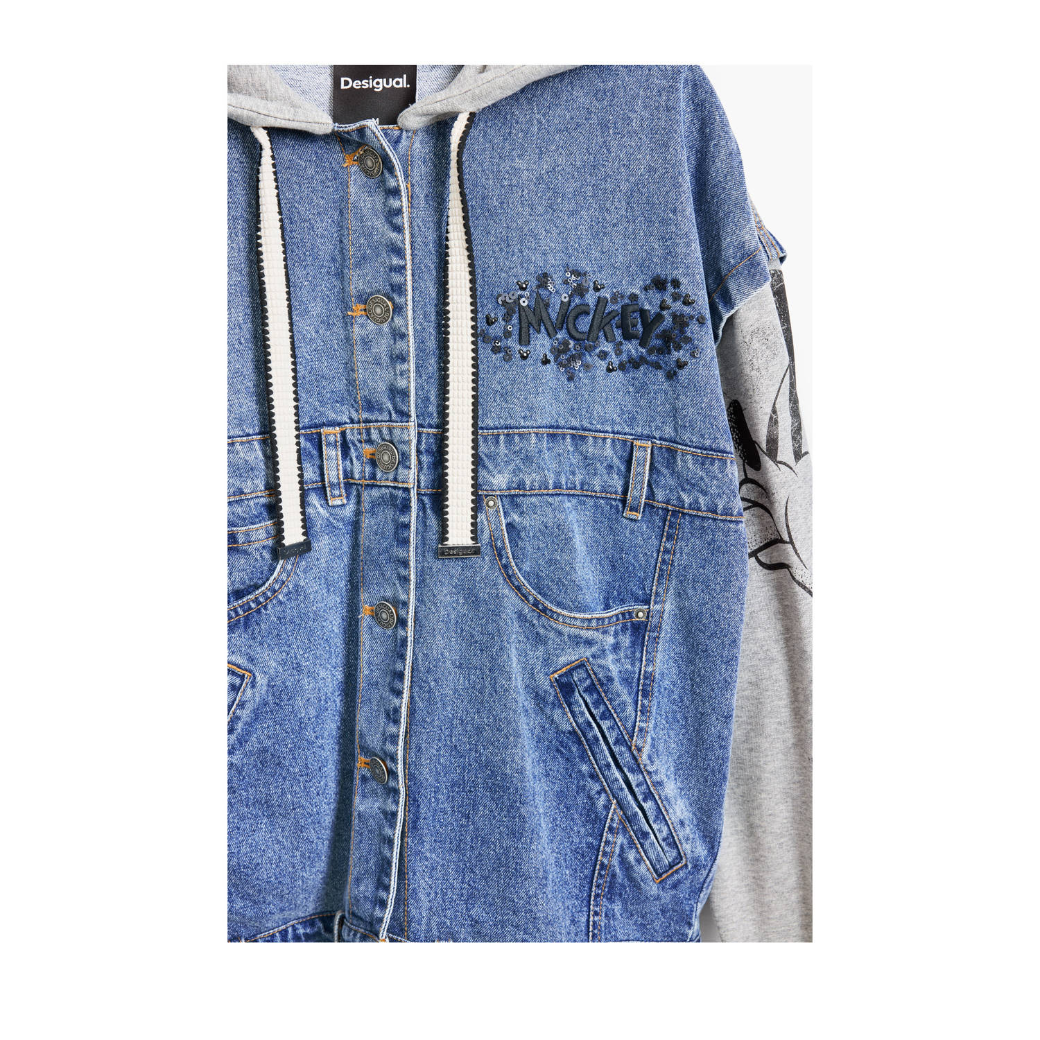 Desigual spijkerjas medium blue denim