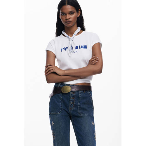 Desigual leren riem donkerbruin afbeelding