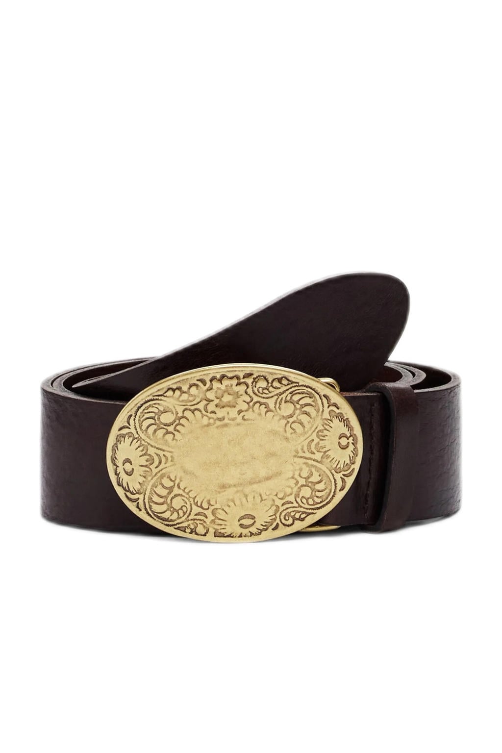Desigual leren riem donkerbruin