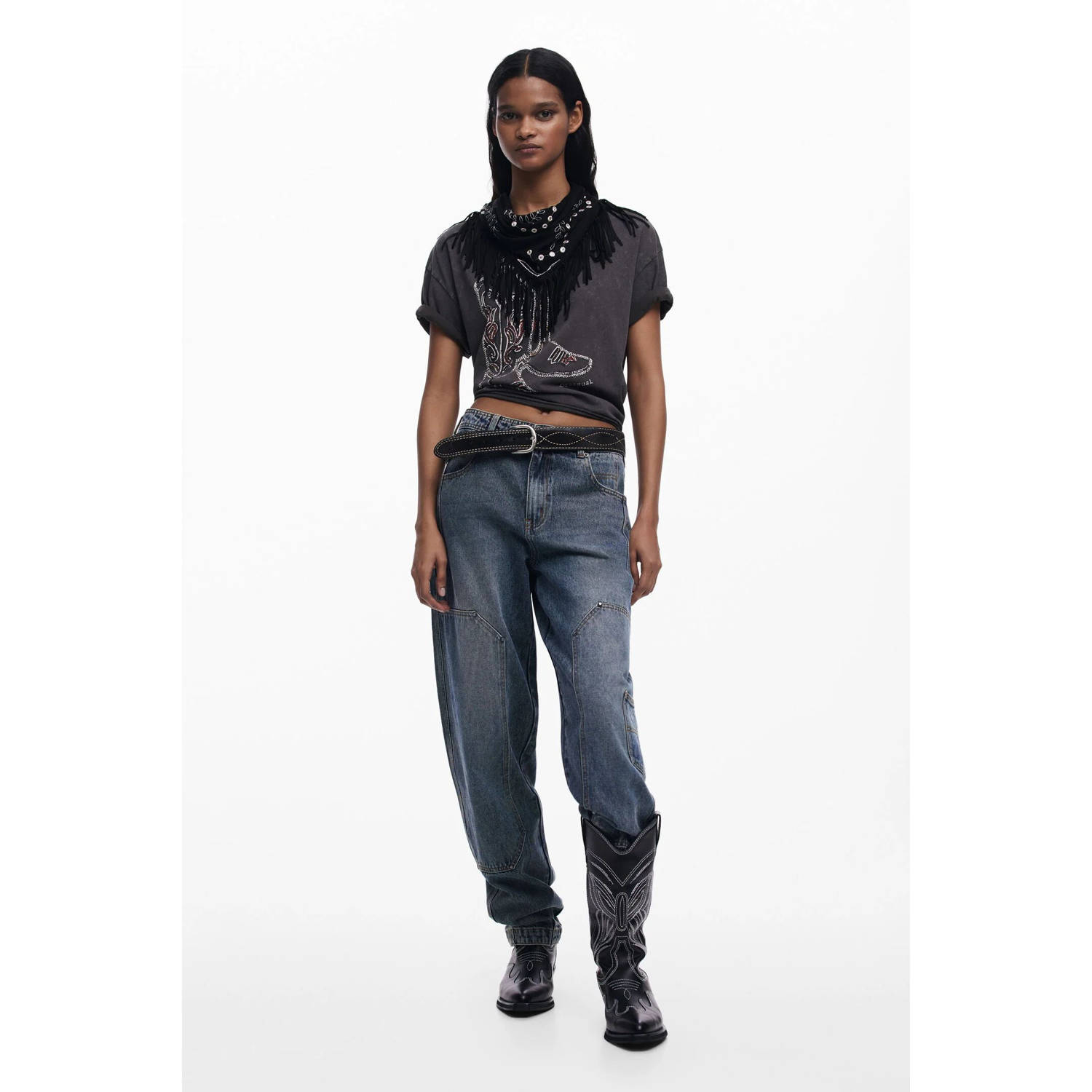 Desigual boyfriend jeans medium blue denim