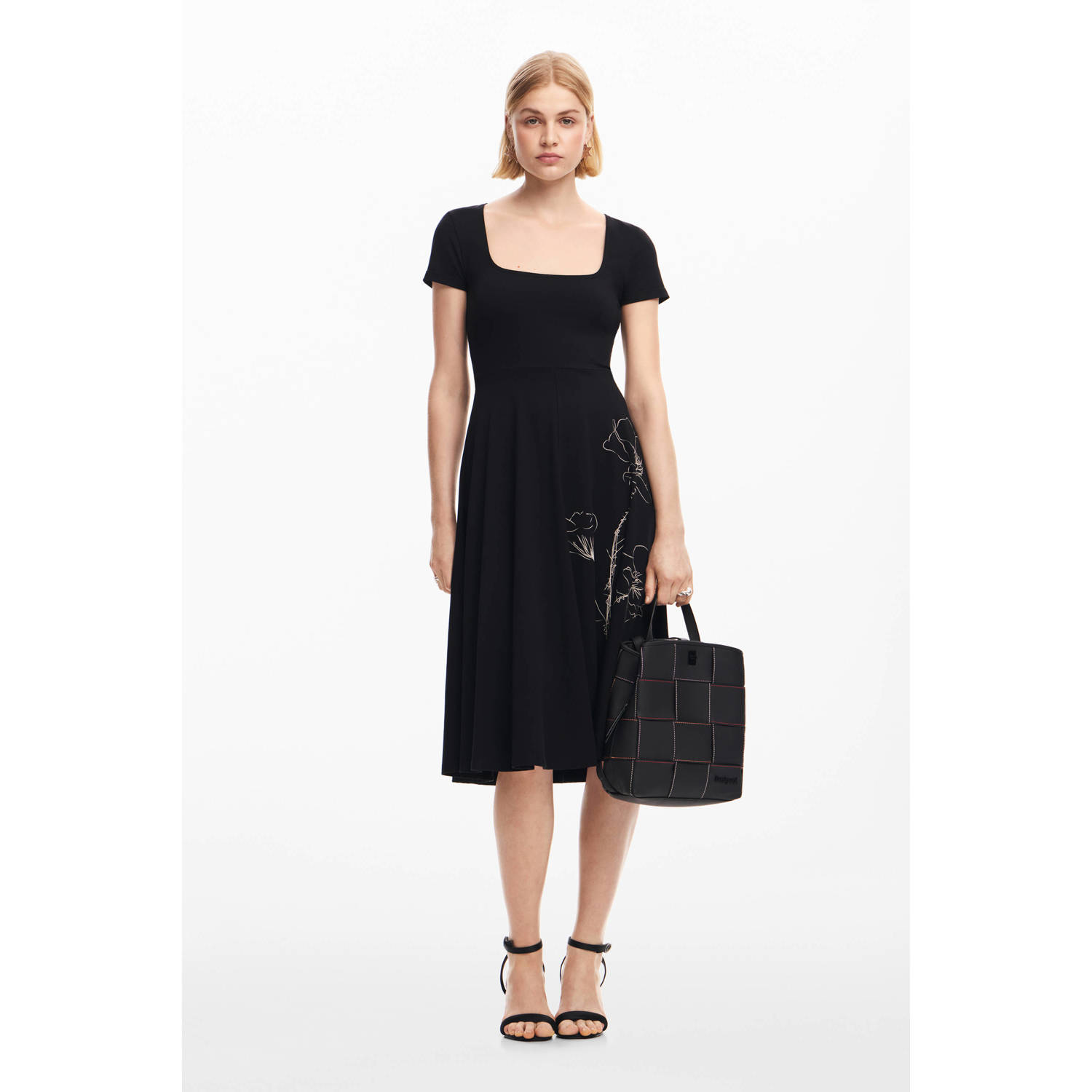 Desigual midi jurk zwart