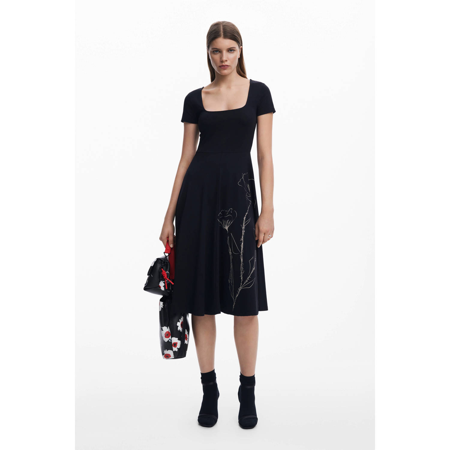 Desigual midi jurk zwart