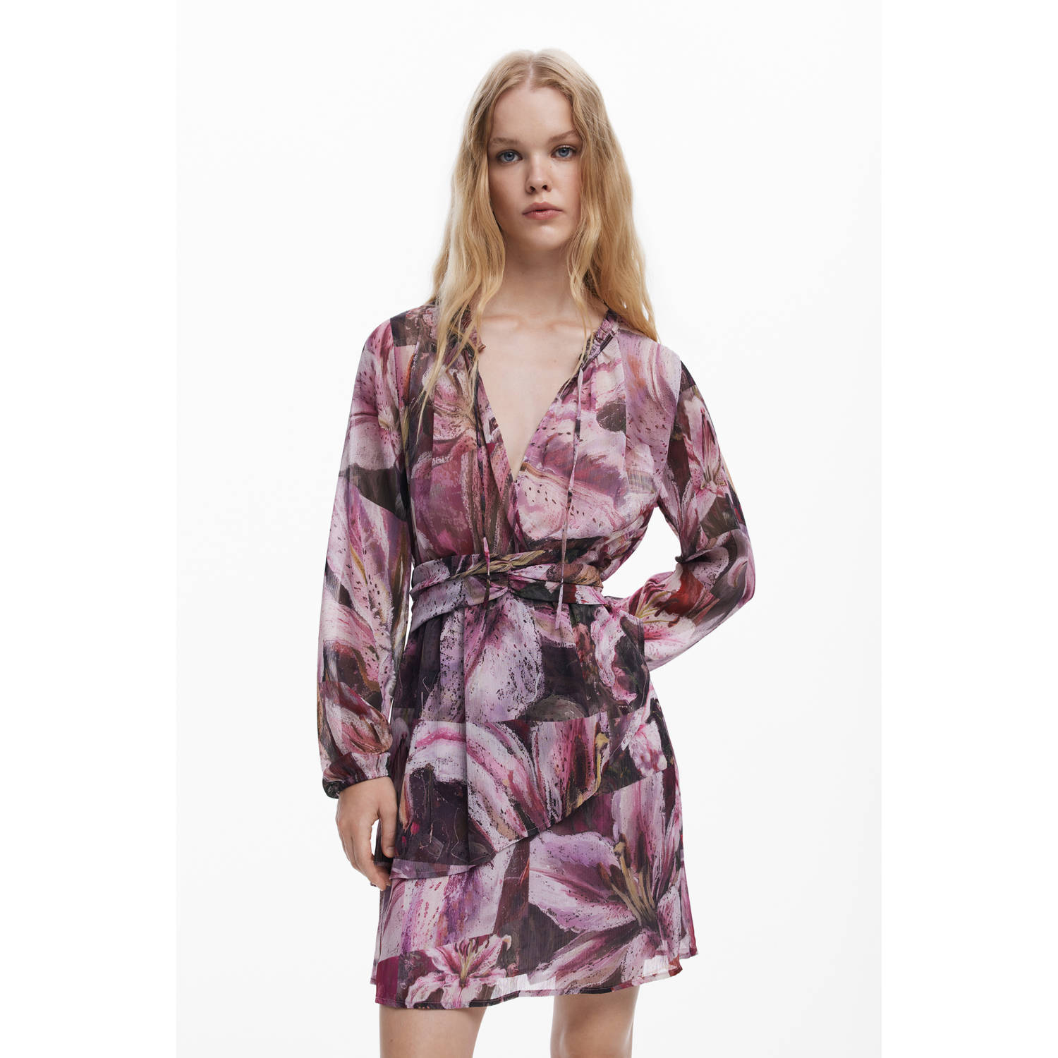 Desigual korte jurk roze