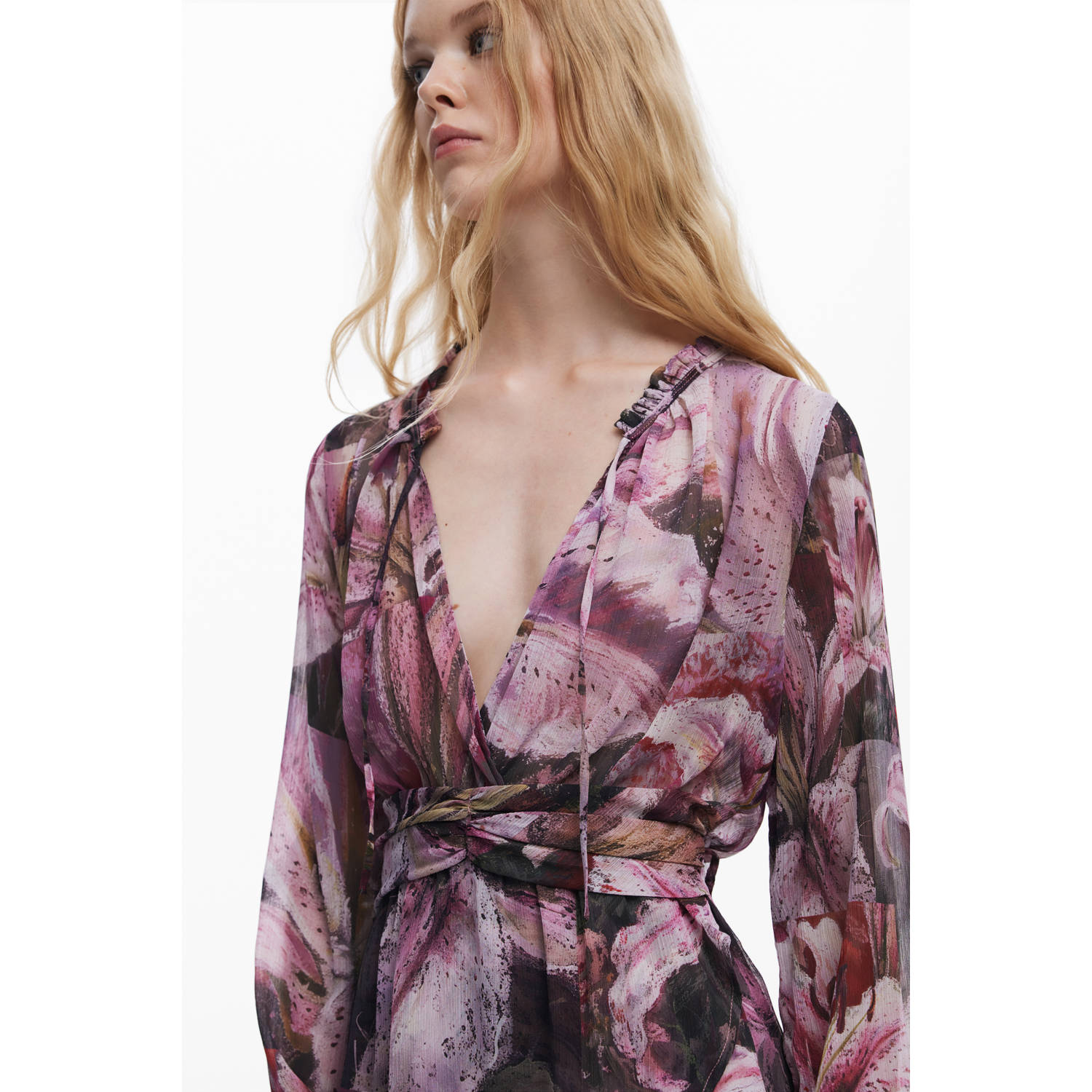 Desigual korte jurk roze