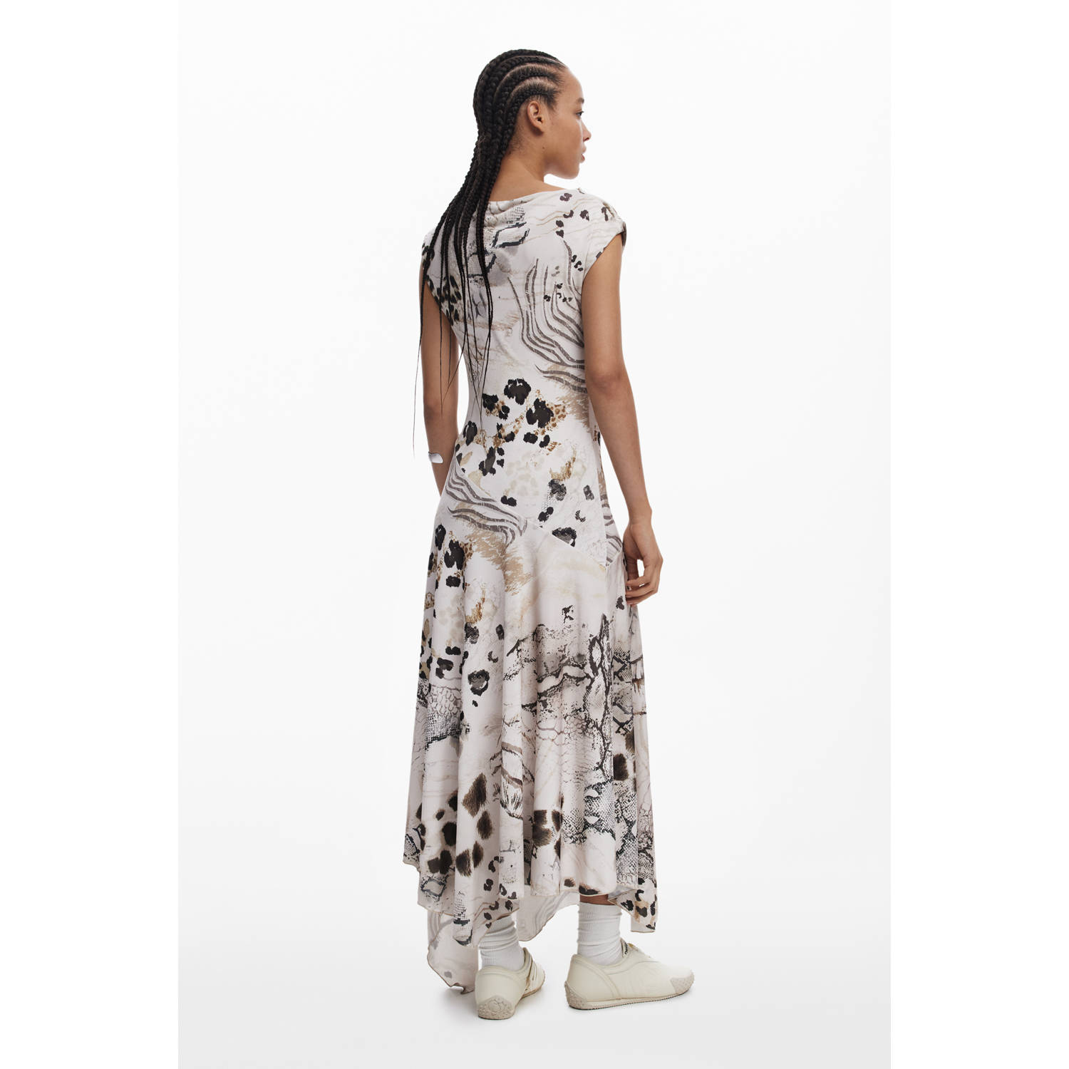Desigual midi jurk ecru