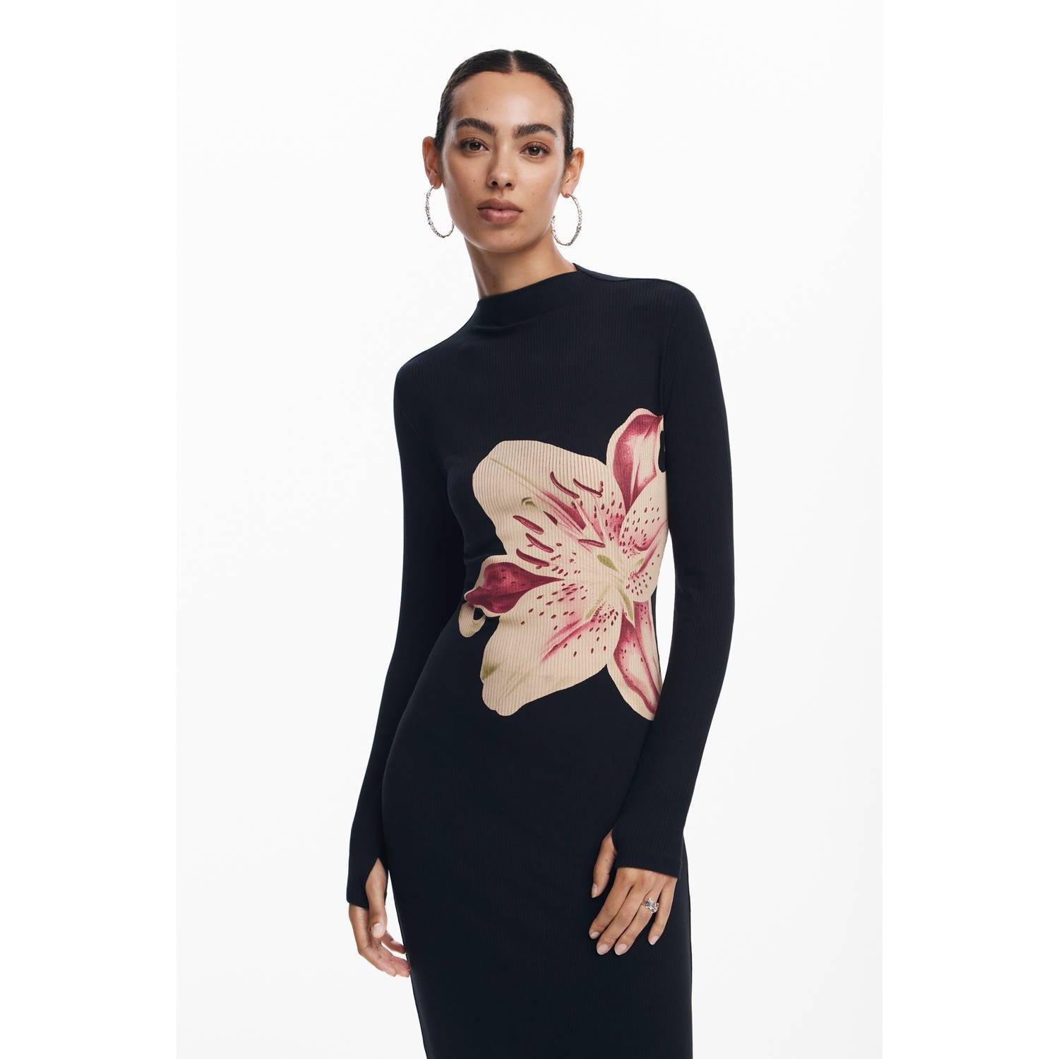 Desigual midi jurk zwart