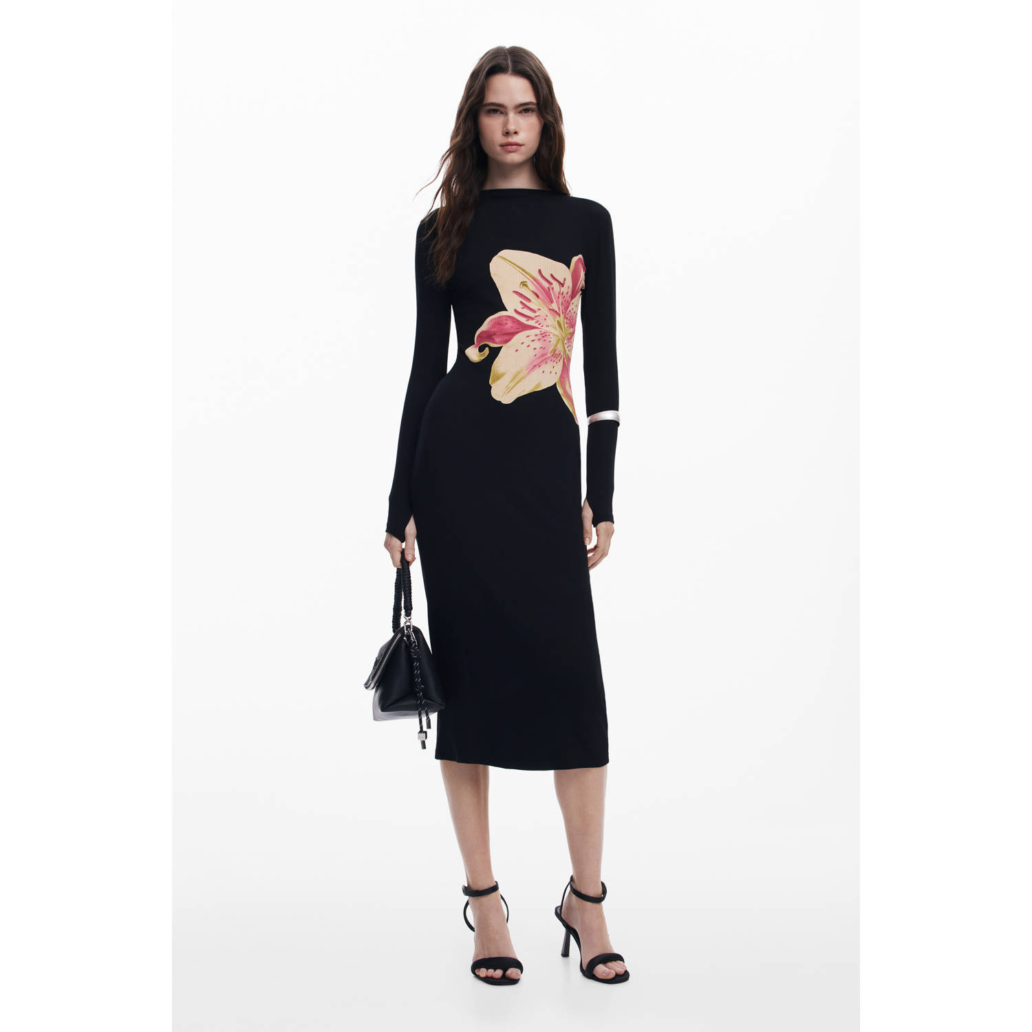 Desigual midi jurk zwart