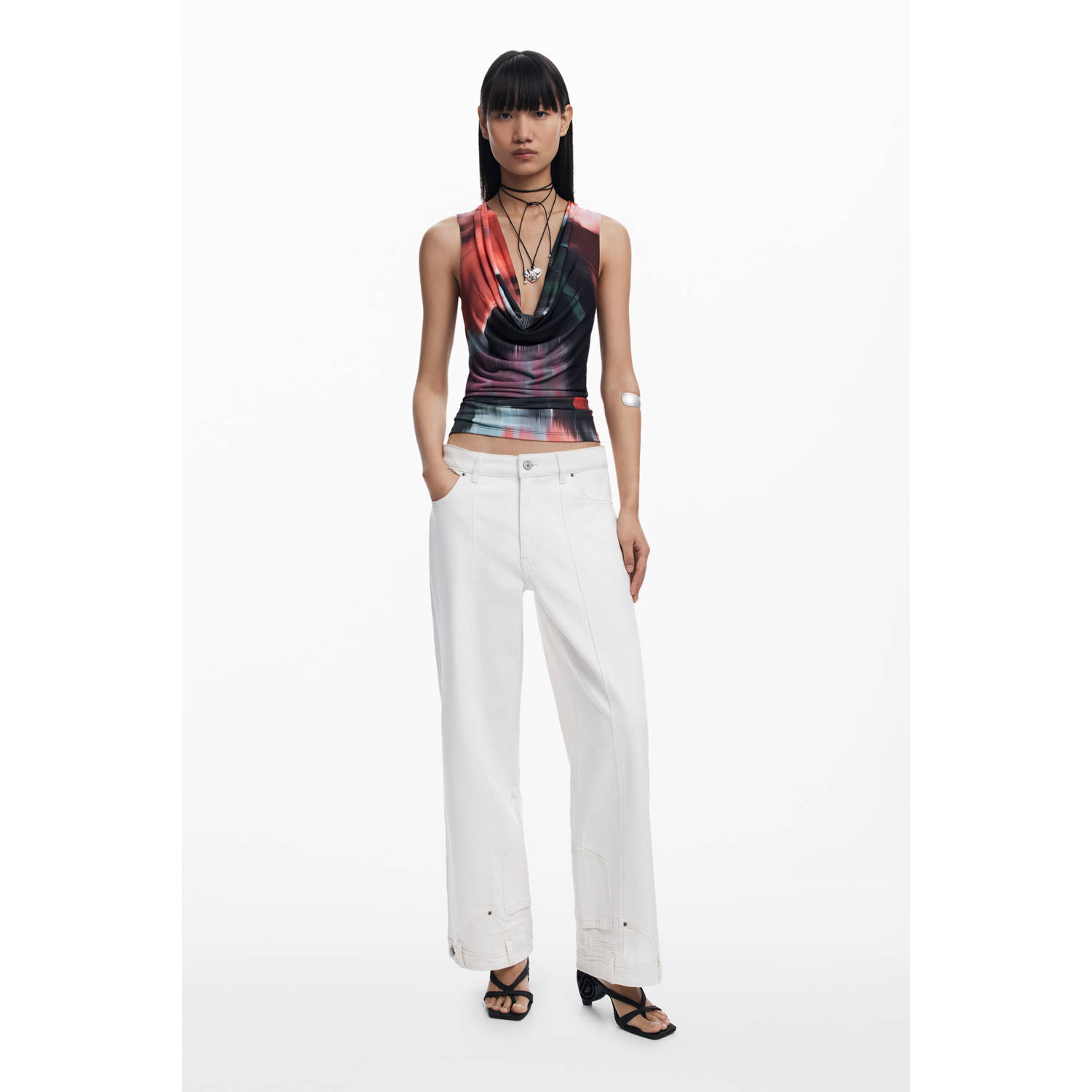 Desigual mouwloze top multi