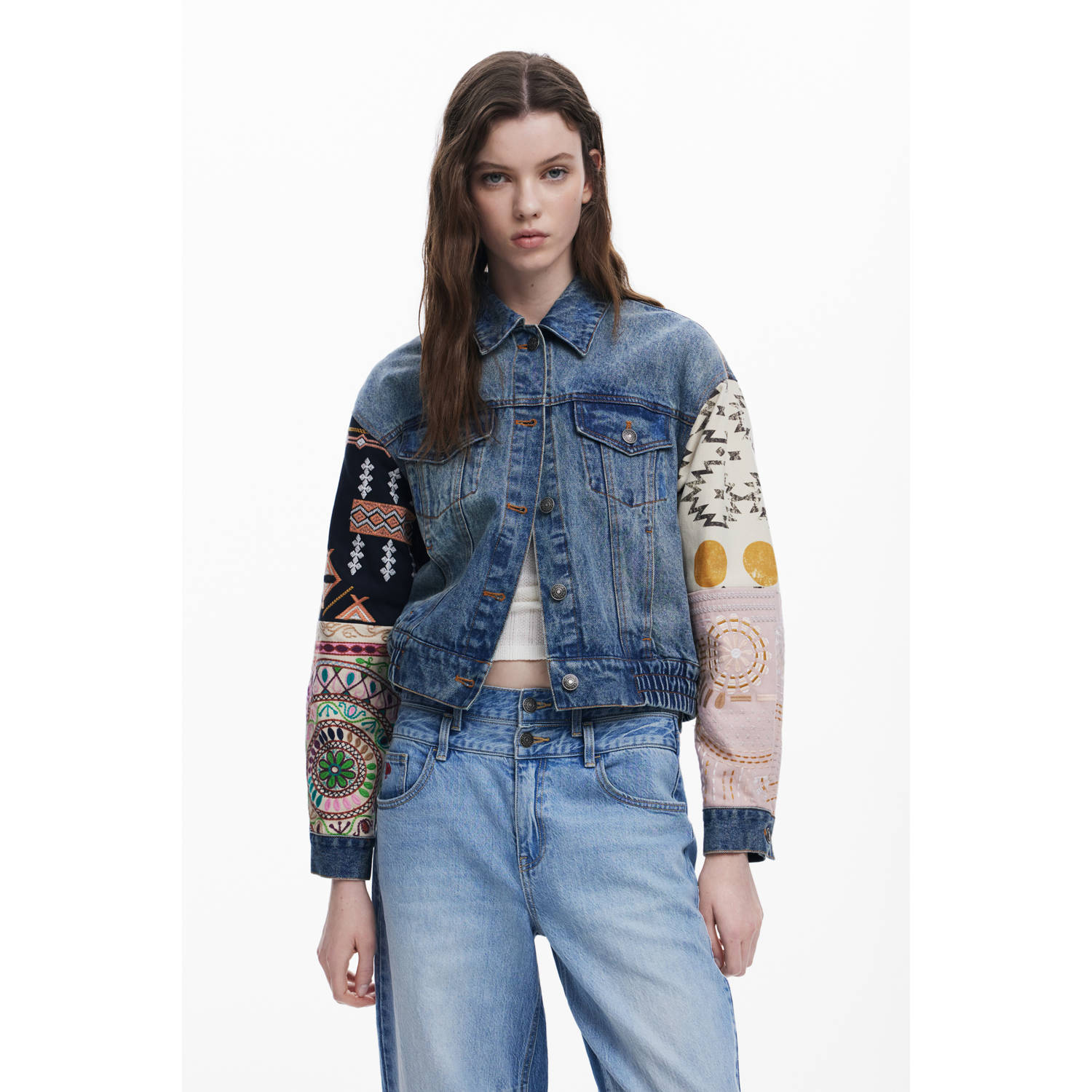 Desigual spijkerjas medium blue denim