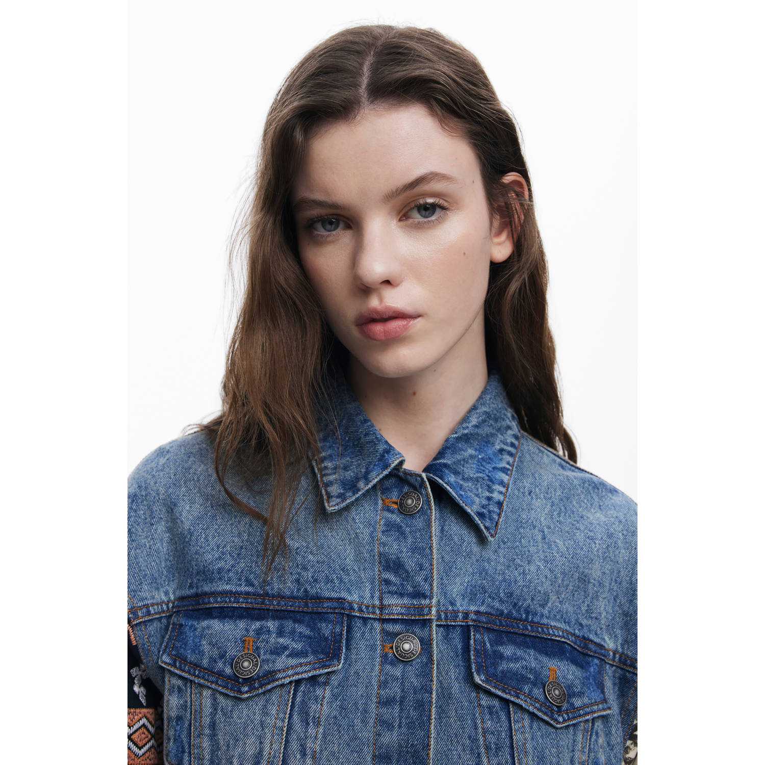 Desigual spijkerjas medium blue denim