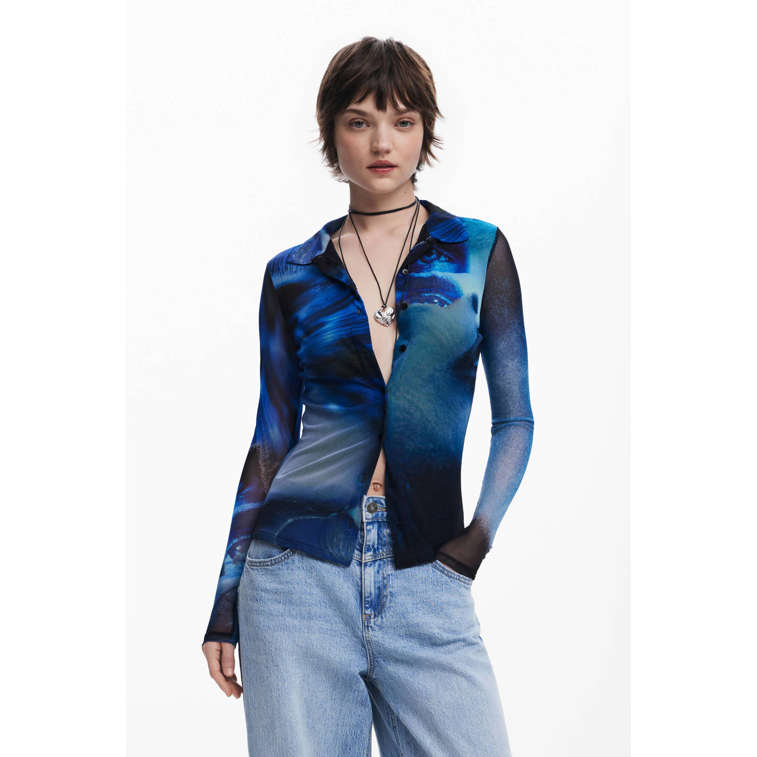Desigual blouse blauw