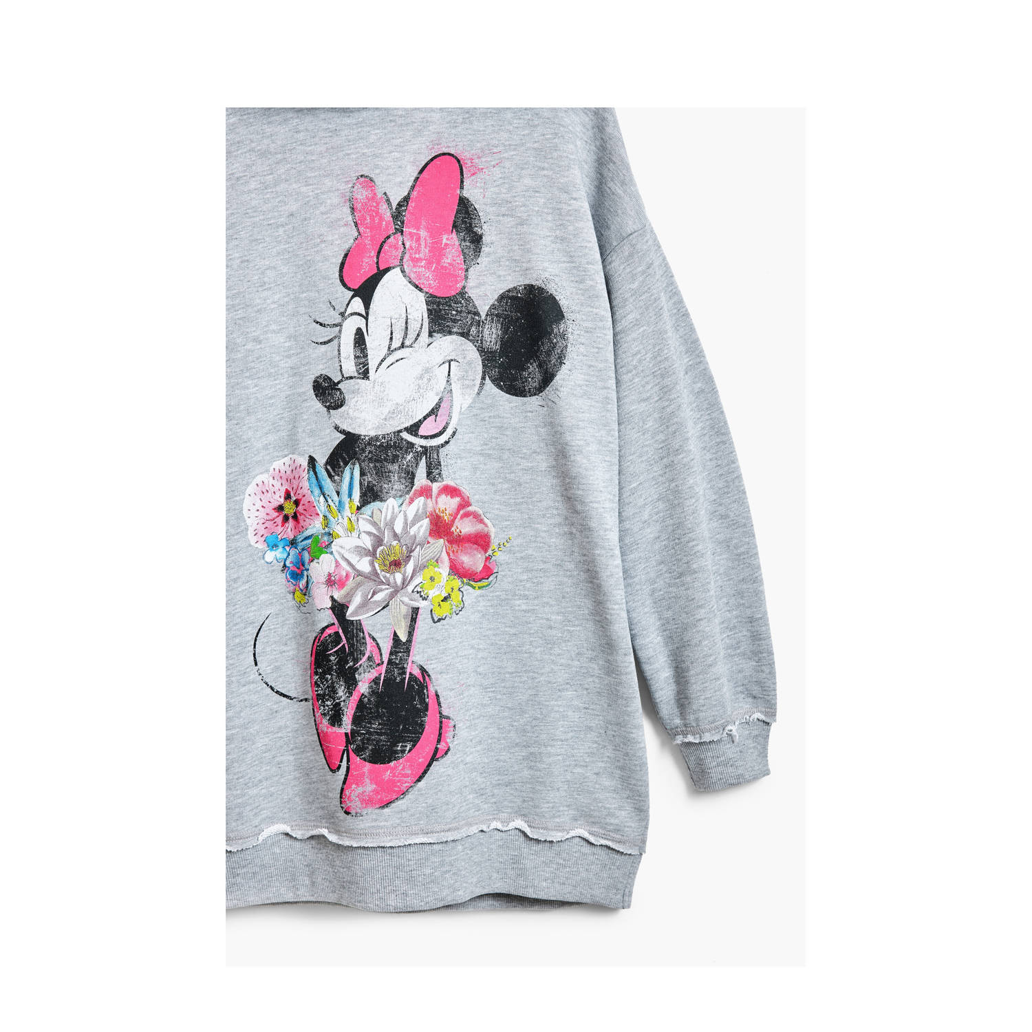 Desigual Minnie Mouse hoodie grijs melange