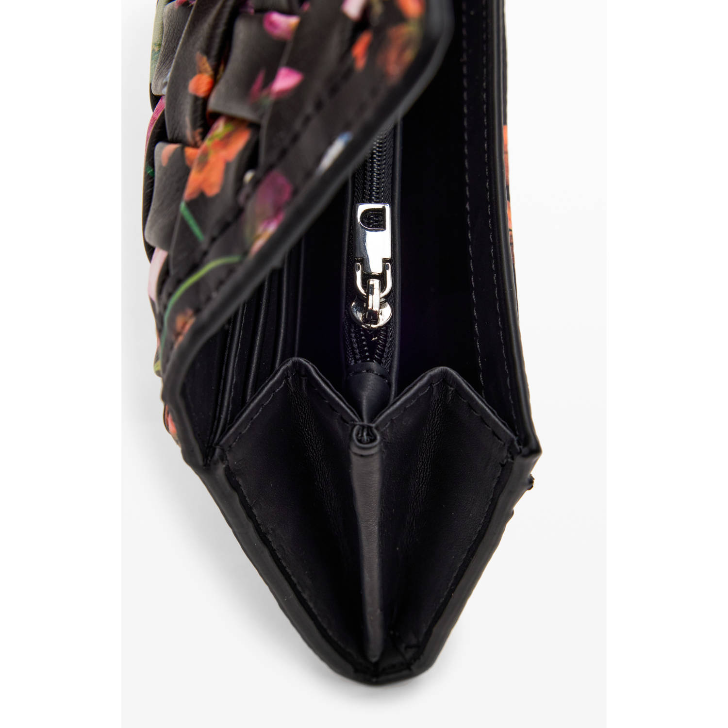 Desigual portemonnee met bloemenprint zwart