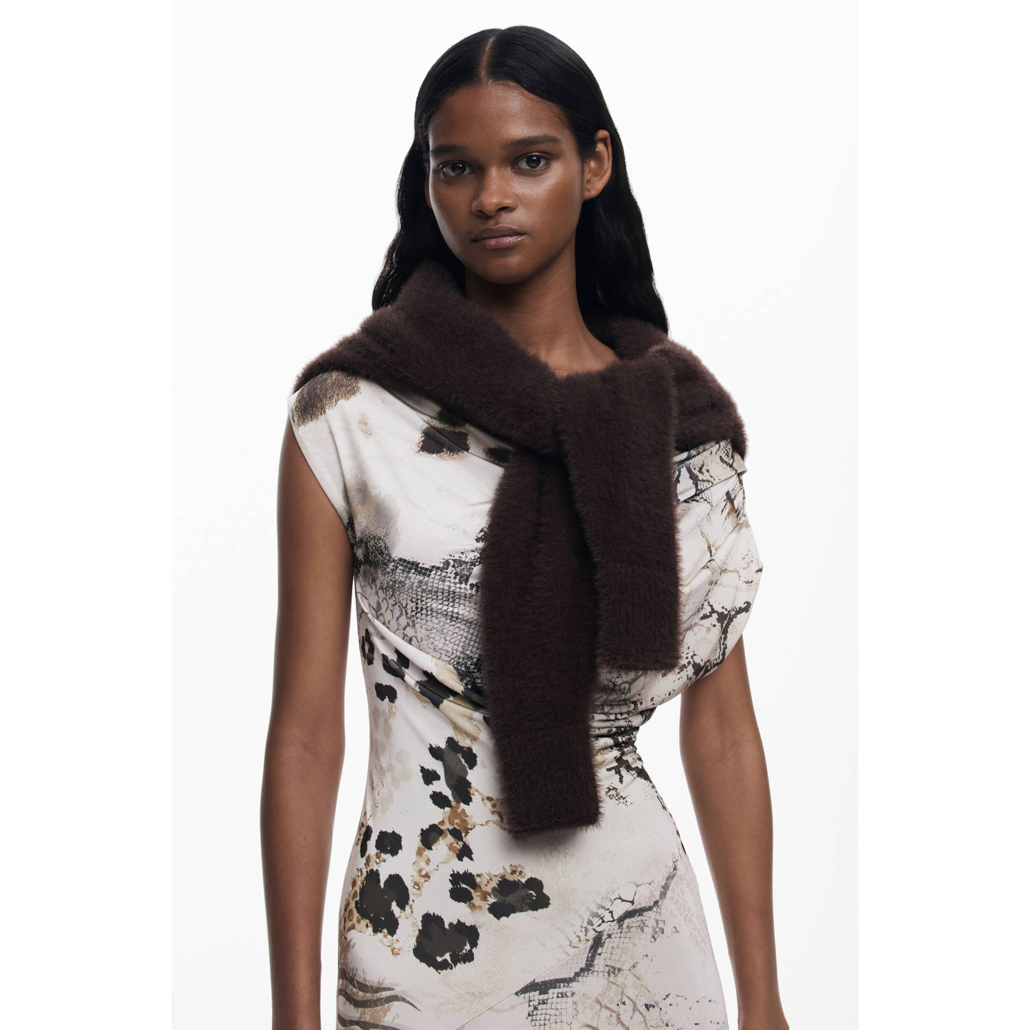 Desigual maxi jurk ecru