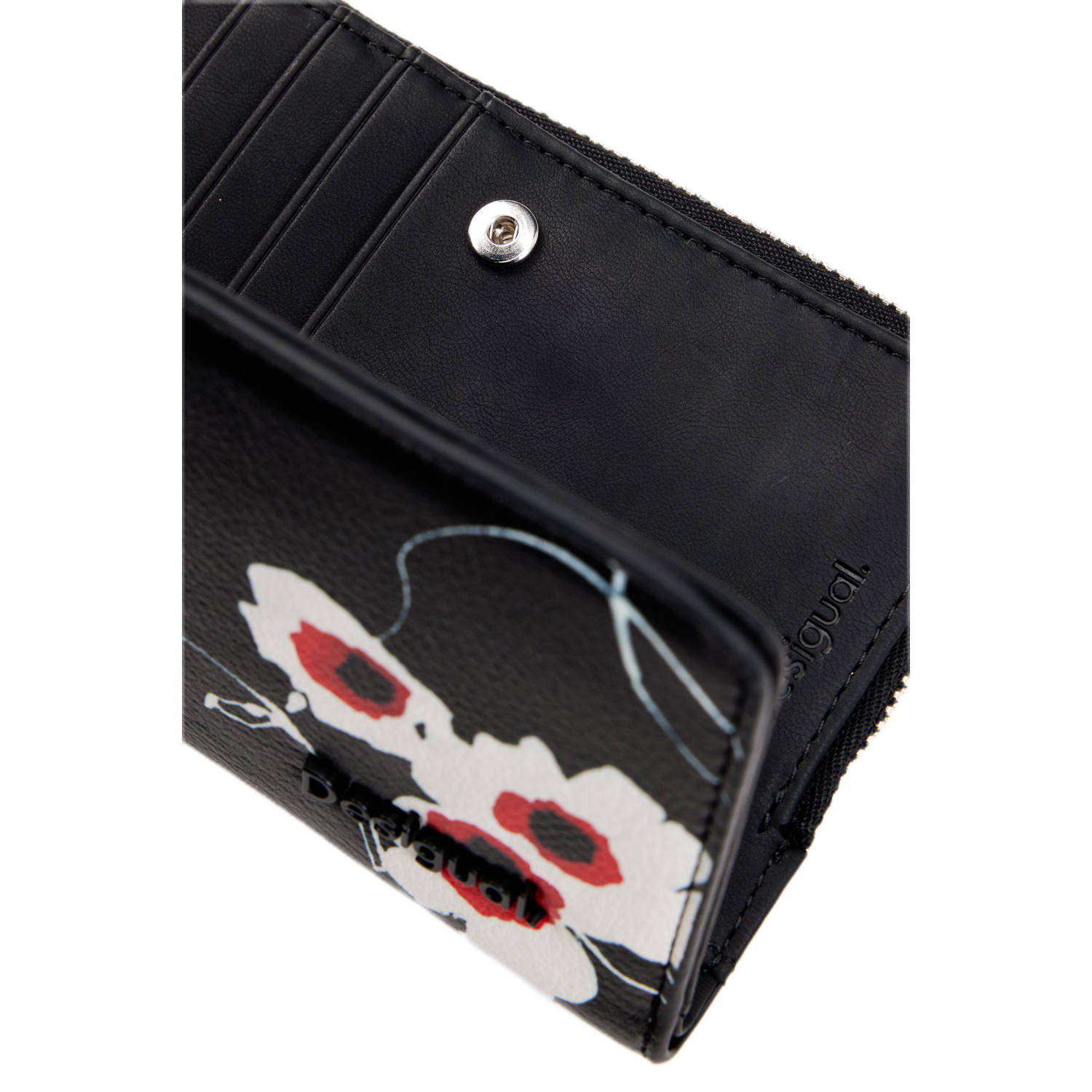 Desigual portemonnee met bloemenprint zwart