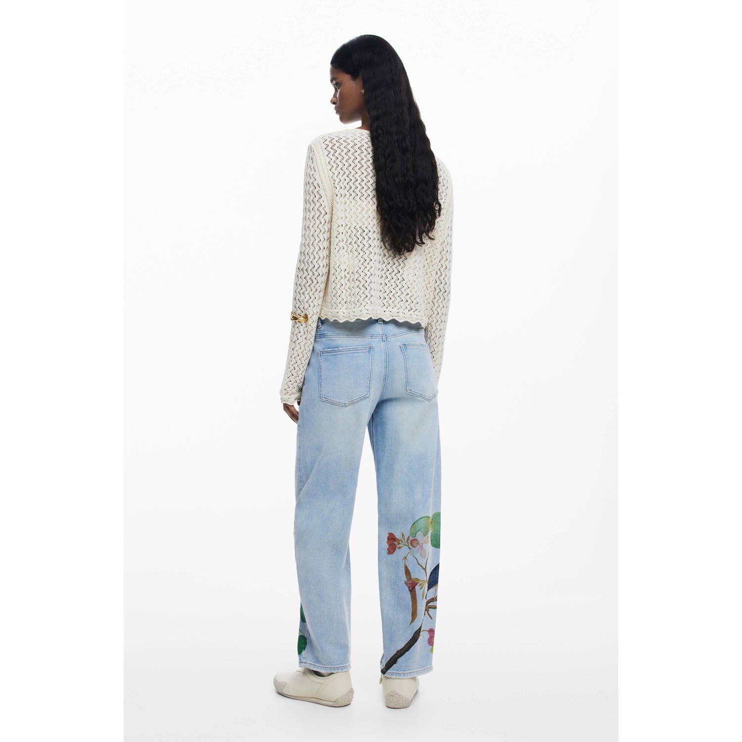 Desigual mom jeans light blue denim