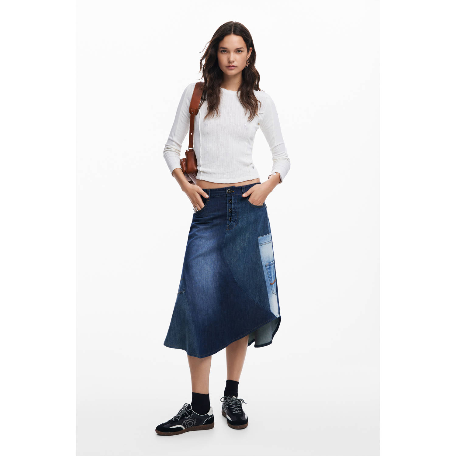 Desigual top wit gebreid